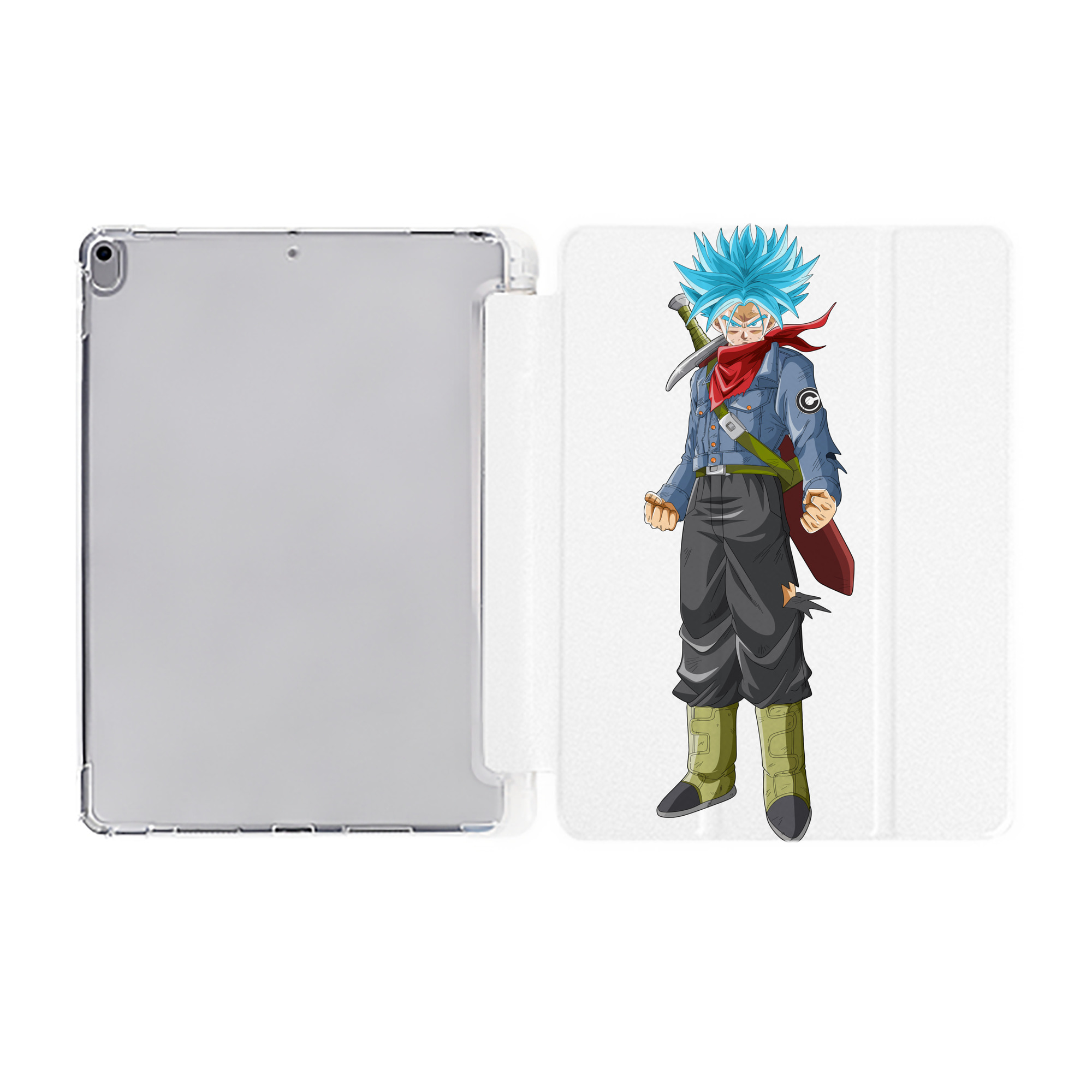 （画像用） ドラゴンボール トランクス（Torankusu）DRAGON BALL Trunks IPad ケース ペン収納付き 三つ折りスタンド PUレザー×シリコン 対応機種9.5/10.5/10.9インチ